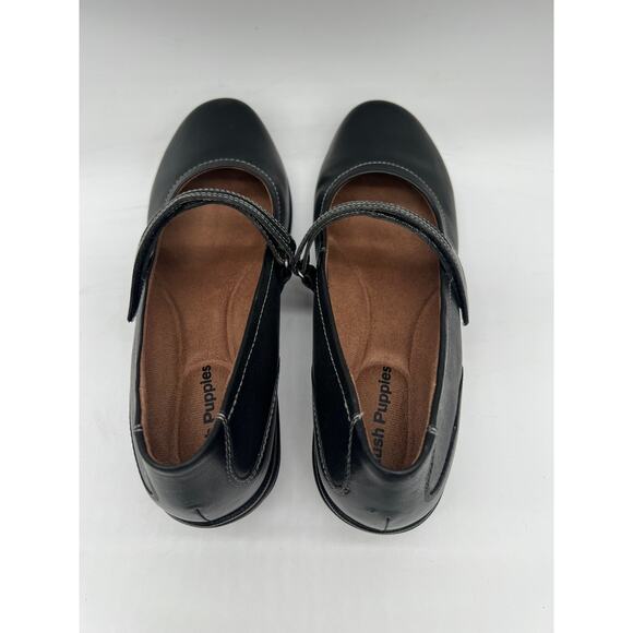 Hush Puppies Mary Jane Loafers Women’s 8 Black Leather Preppy Cottagecore Boho - Picture 6 of 9